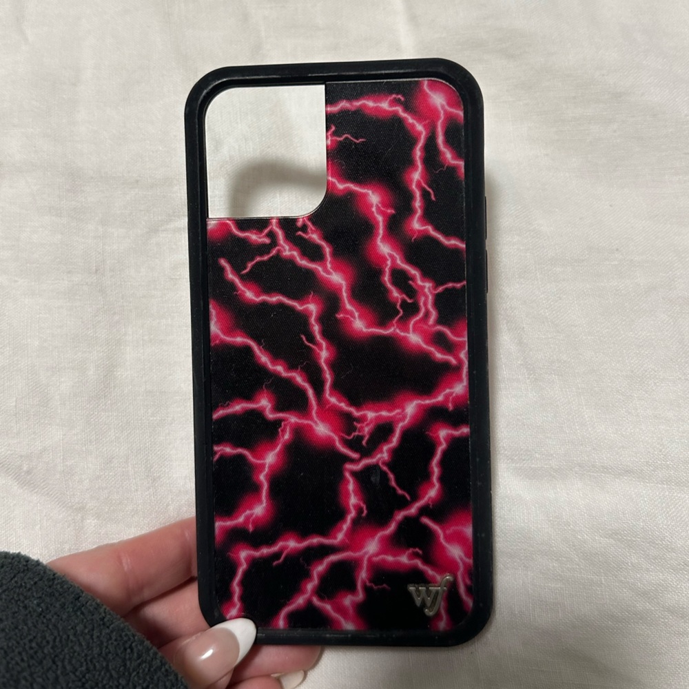 Wildflowers Electric Pink and Black Phone Case
